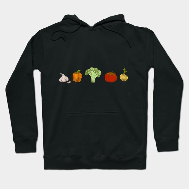 line of vegetables Hoodie by lisenok